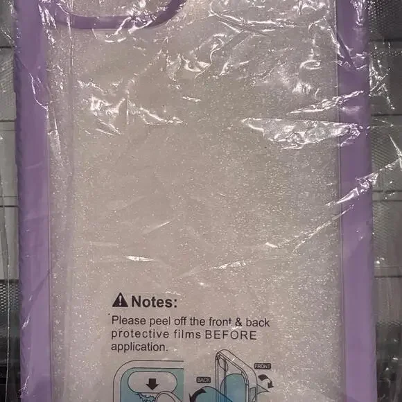 NWT‎ purple jelly case Plus screen-protector for Samsung A03 - Picture 2 of 4